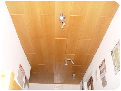 Paneeldecke in Eiche